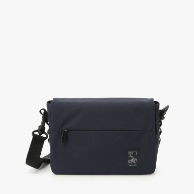 美品 アニエスベー ☆ ナイロン 2WAY ショルダーバッグ ネイビー 紺 ナイロン 2way ミディアム ショルダーバッグ ”Trip