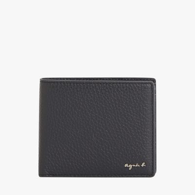 ＜agnes b. HOMME (Men)＞レザー　二つ折り　ウォレット　ＡＢＨ０５－０１