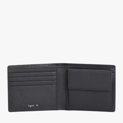 【新品未使用】agnès b. ベージュレザー二つ折り財布 アニエスベー ボヤージュ QAW05-11 二つ折り財布 本革 agnes b.VOYAGE