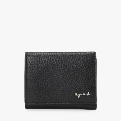 ＜agnes b. HOMME (Men)＞レザー　三つ折り　ウォレット　ＡＢＨ０５－０２