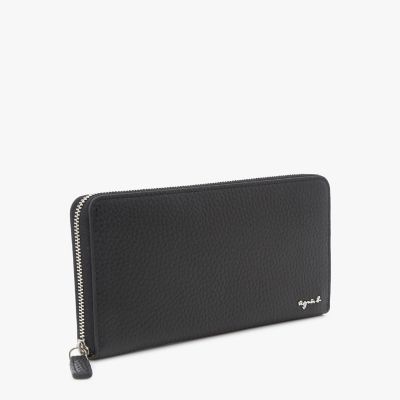 レザー ラウンドジップ ロングウォレット ABH05－03 | agnes b