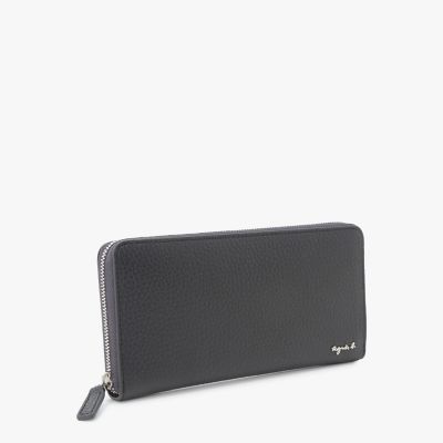 レザー ラウンドジップ ロングウォレット ABH05－03 | agnes b