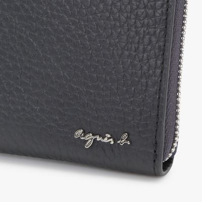 レザー ラウンドジップ ロングウォレット ABH05－03 | agnes b