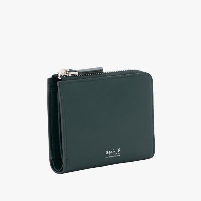 agnes b. アニエス・ベー　ラウンドファスナー　財布 レザー ラウンドジップ二つ折り ウォレット ”Yvon” ZAH04