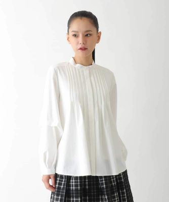 HIROKO BIS (Women)/ヒロコビス ピンタックコンシャスブラウス /洗濯機で洗える 90ホワイト トップス【三越伊勢丹/公式】