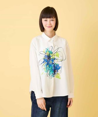 【kakoページ♡専用価格♡】フラワープリーツブラウス 試着のみ 美品 BPF01_BIS01_RBBED30270_900010