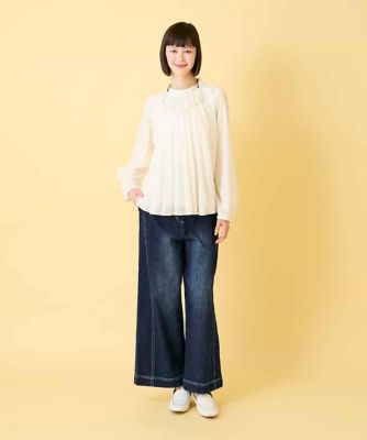 一度のみ着用の美品！Theory 20ss スタンドカラーブラウス アイボリー Theory - 一度のみ着用の美品！Theory 20ss スタンドカラーブラウス