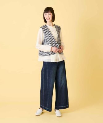 Clothing ISETAN × MITSUKOSHI ブラウス スタンドカラーかまぼこプリーツブラウス ／洗える | HIROKO BIS