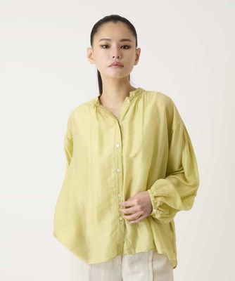 ＜HIROKO BIS (Women)＞コードストライプシアーブラウス　／洗える