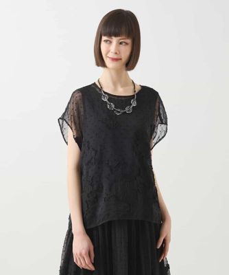 HIROKO BIS (Women)/ヒロコビス ドットフラワージャカードブラウス