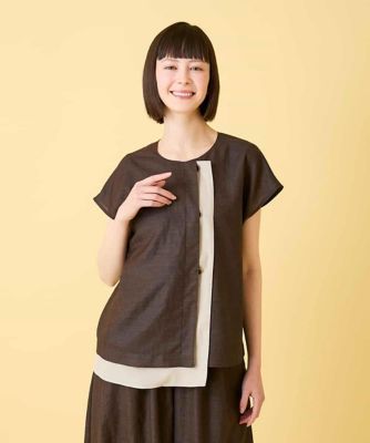 カラーブロックデザインブラウス ／洗える | HIROKO BIS (Women