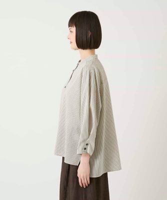 ストライプリネンタッチブラウス ／洗える | HIROKO BIS (Women