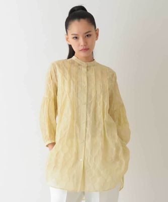 ＜HIROKO BIS (Women)＞ドットシアータックロングシャツ　／洗える