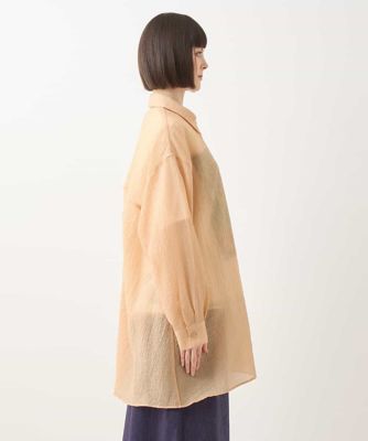 シュリンクシアーロングシャツ