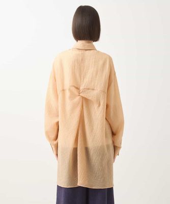 シュリンクシアーロングシャツ