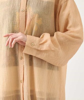シュリンクシアーロングシャツ