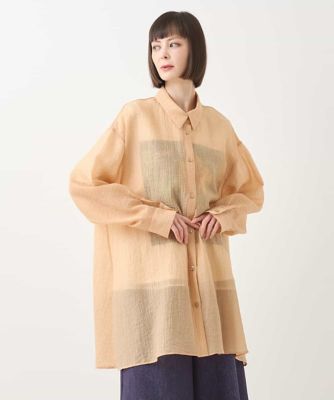 シュリンクシアーロングシャツ
