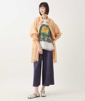シュリンクシアーロングシャツ