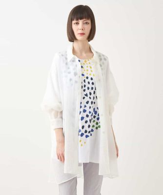 シュリンクシアーロングシャツ