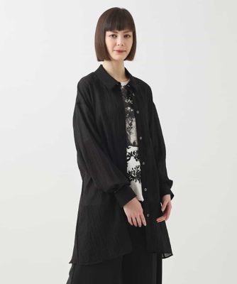 シュリンクシアーロングシャツ