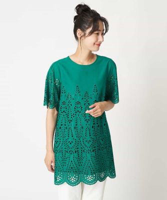 ＜HIROKO BIS (Women)＞【洗える】アイレットチュニックブラウス