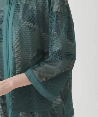 ナチュラルメッシュショートブルゾン　／洗える
