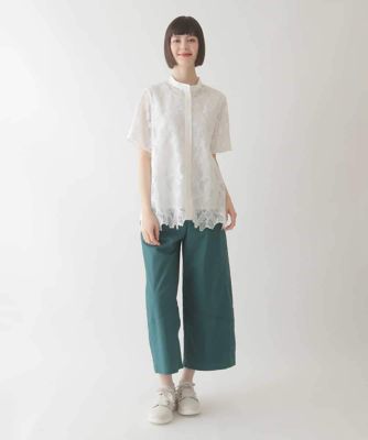 迷彩レースジョイントブラウス　／洗える