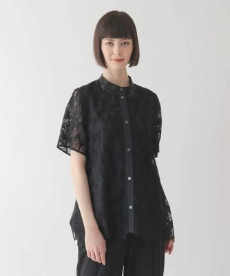迷彩レースジョイントブラウス　／洗える