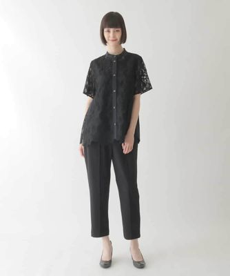 迷彩レースジョイントブラウス　／洗える