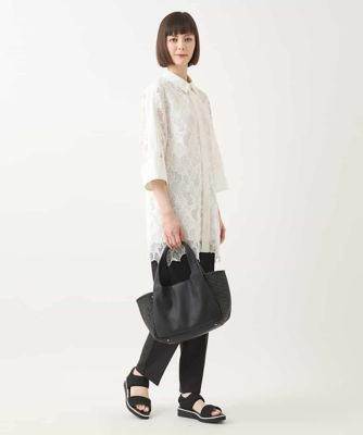 ランダム迷彩レースチュニックブラウス　／洗える