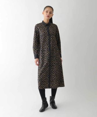 本日限定SALE❗【トクコプルミエヴォル】シャツワンピース半袖 麻絹 ビーズ トクコプルミエヴォル 長袖ワンピース シアー レディース SIZE 9