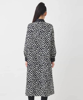 ハート柄ドット衿付きシャツワンピース ／洗える | HIROKO BIS (Women
