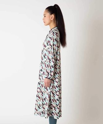 ペイント柄タックフレアワンピース ／洗濯機で洗える | HIROKO BIS