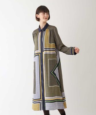 ＜HIROKO BIS (Women)＞【洗える】ジオメトリックプリントワンピース