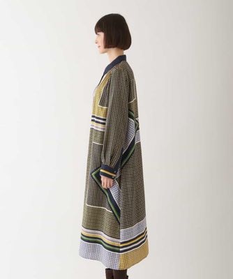 【洗える】ジオメトリックプリントワンピース