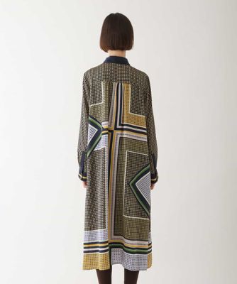 【洗える】ジオメトリックプリントワンピース