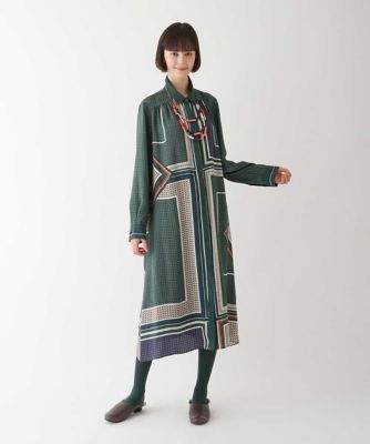 【洗える】ジオメトリックプリントワンピース
