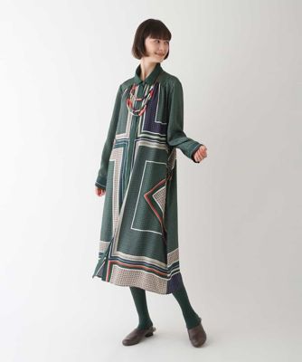 【洗える】ジオメトリックプリントワンピース