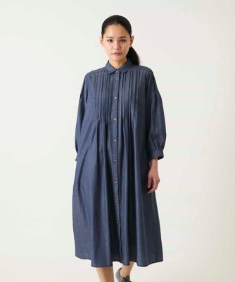 ＜HIROKO BIS (Women)＞ピンタックデザインダンガリーワンピース
