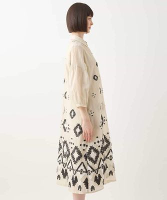 エスニックモチーフドレス　／洗える