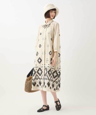 エスニックモチーフドレス　／洗える