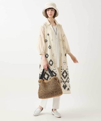 エスニックモチーフドレス　／洗える