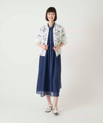 サテンデニムピンタックデザインワンピース ／洗える | HIROKO BIS