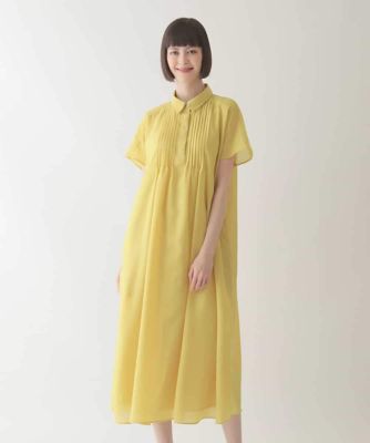 HIROKO BIS (Women)/ヒロコビス ピンタックデザインシルエットワンピース　／洗濯機で洗える