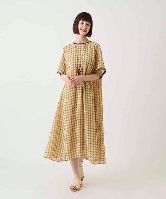 サッカーチェック半袖ワンピース | HIROKO BIS (Women)/ヒロコビス