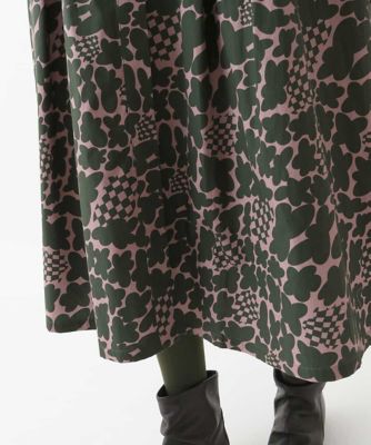 幾何フラワーコンシャスシルエットワンピース ／洗える | HIROKO BIS