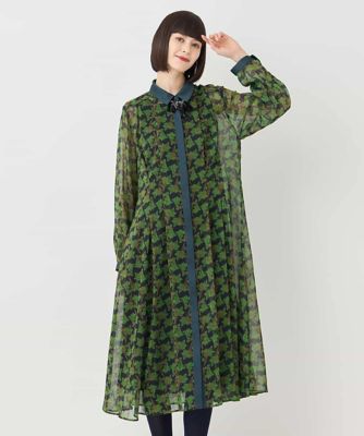 ＜HIROKO BIS (Women)＞ボタニカルプリント楊柳ワンピース