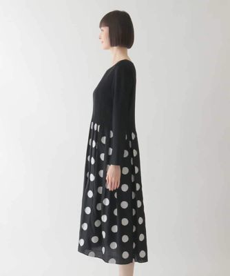 ドット柄カットジャカードワンピース | HIROKO BIS (Women