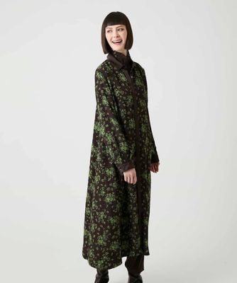 小付きフラワー柄シャツワンピース ／洗える | HIROKO BIS (Women