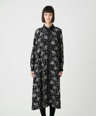 小付きフラワー柄シャツワンピース ／洗える | HIROKO BIS (Women